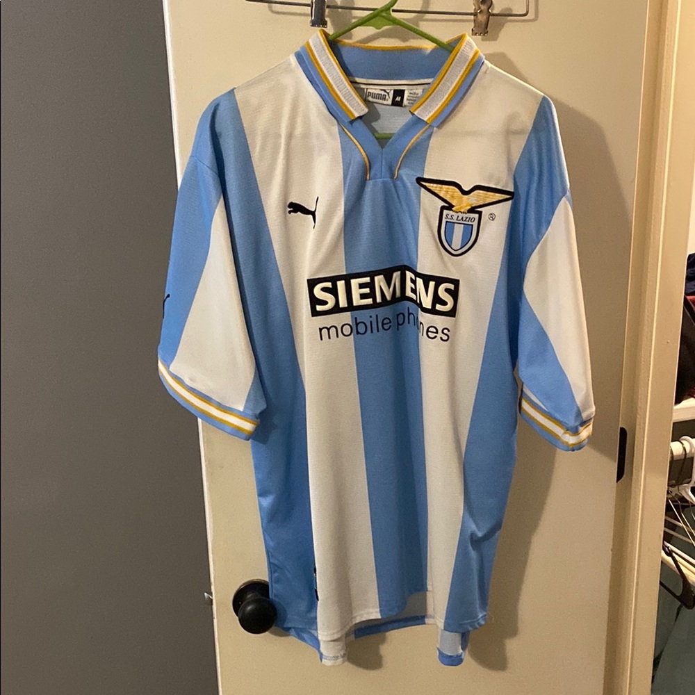Puma Lazio Soccer Jersey in Blue and White